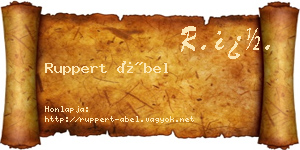 Ruppert Ábel névjegykártya