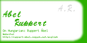 abel ruppert business card