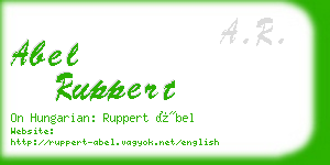 abel ruppert business card